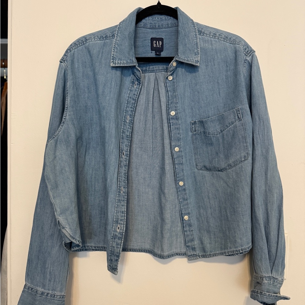 GAP Light Wash Denim Button-Up Shirt